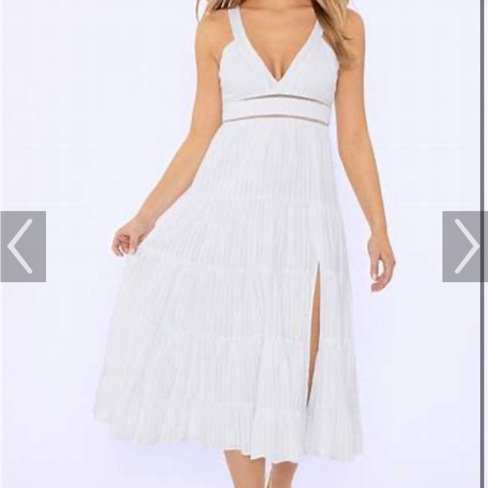 NWT Likely White Sleeveless V-Neck Sundress